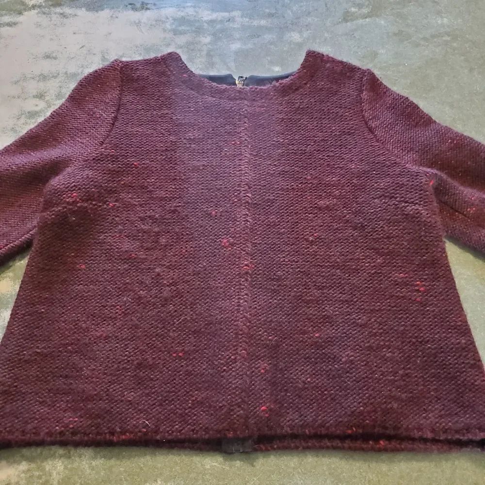 B&K Buchanan kang red zipper back sweater sz small